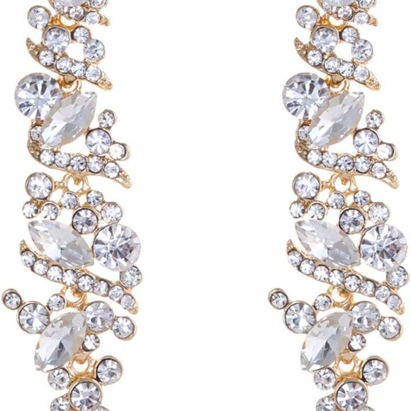 Jewelry - Women's Wedding Earrings for Brides Dangling Rhinestone Crystal Chandelier Earri